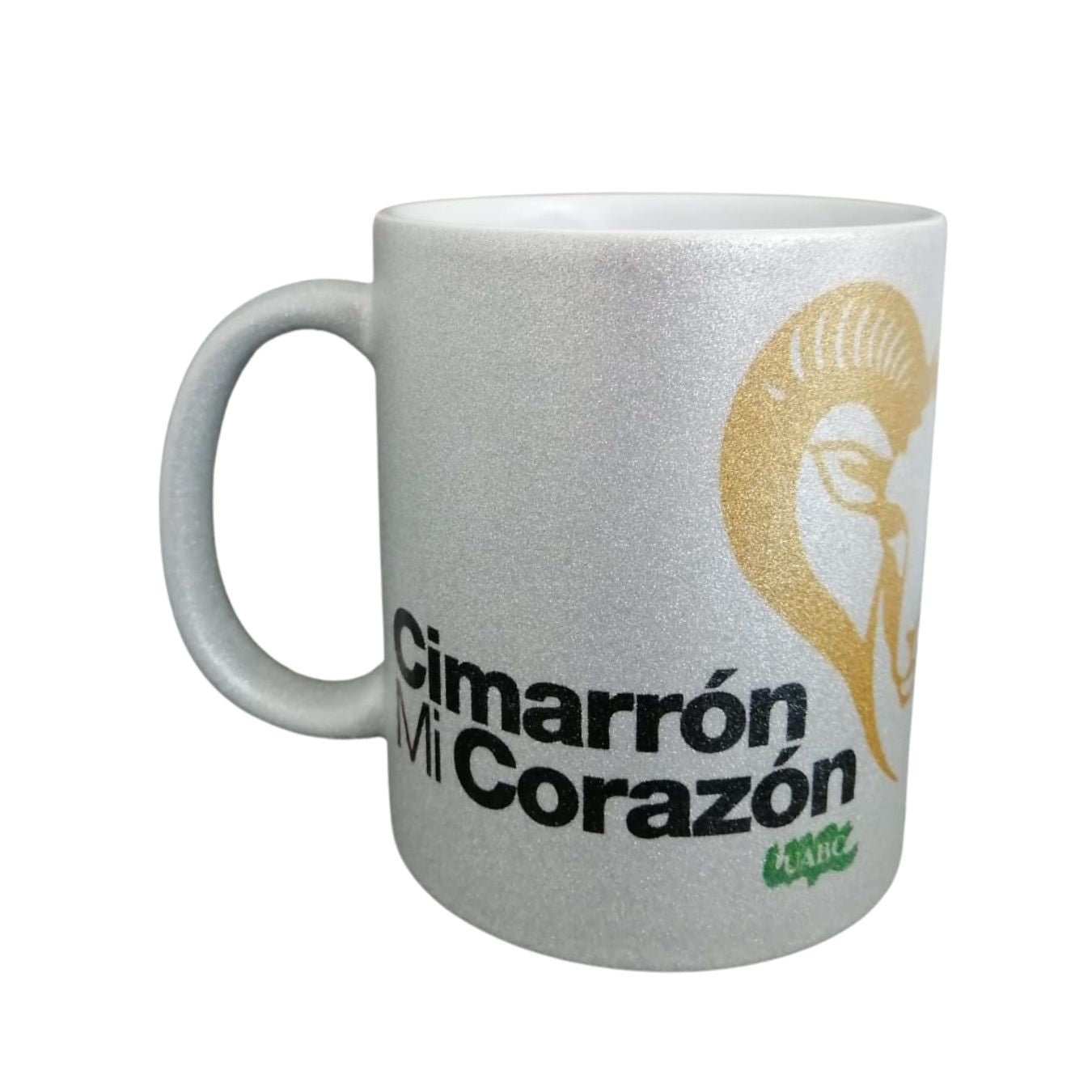 Taza de Ceramica Glitter Plateada Cimarron