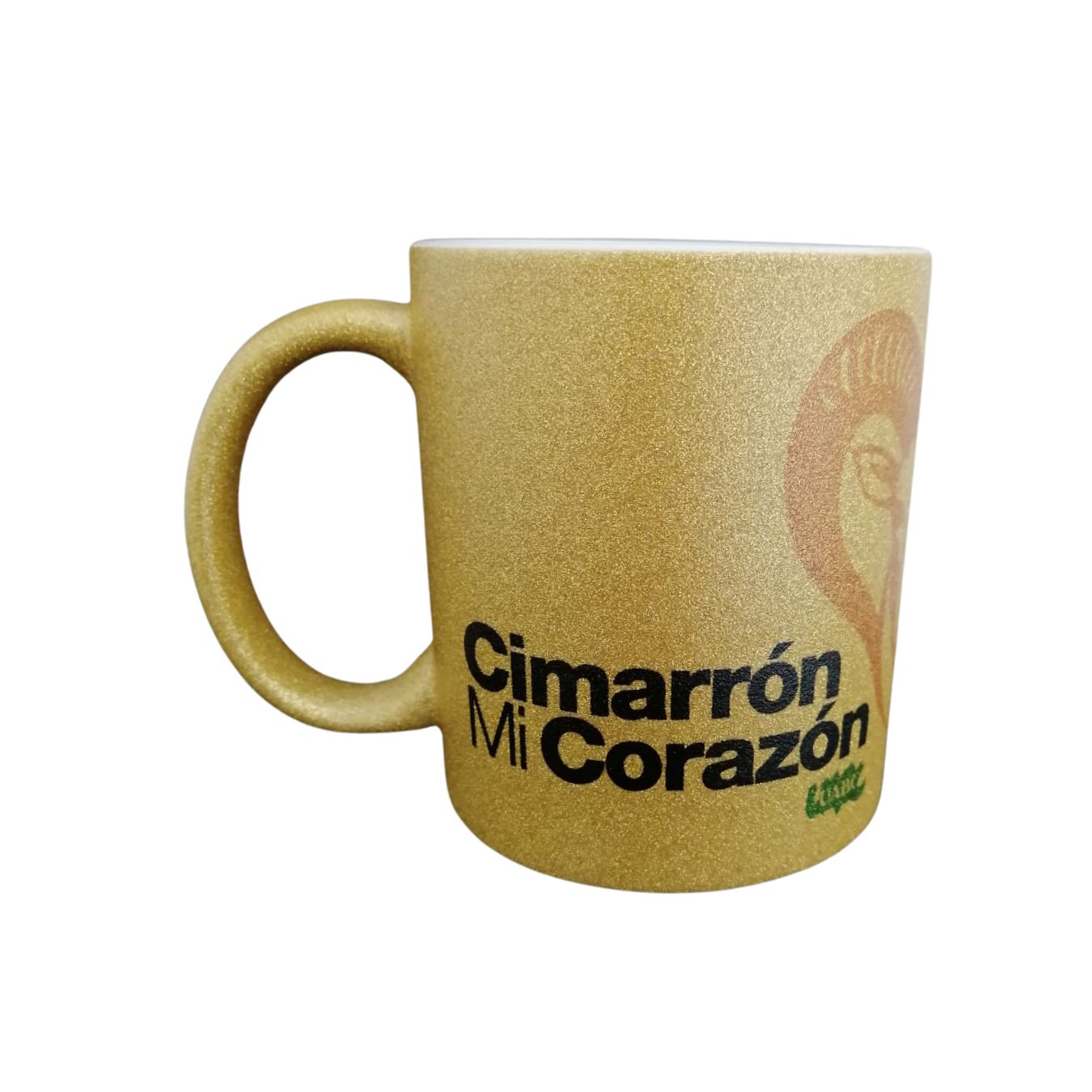 Taza de Ceramica Glitter Dorada Cimarron