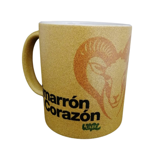 Taza de Ceramica Glitter Dorada Cimarron